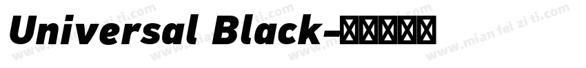 Universal Black字体转换